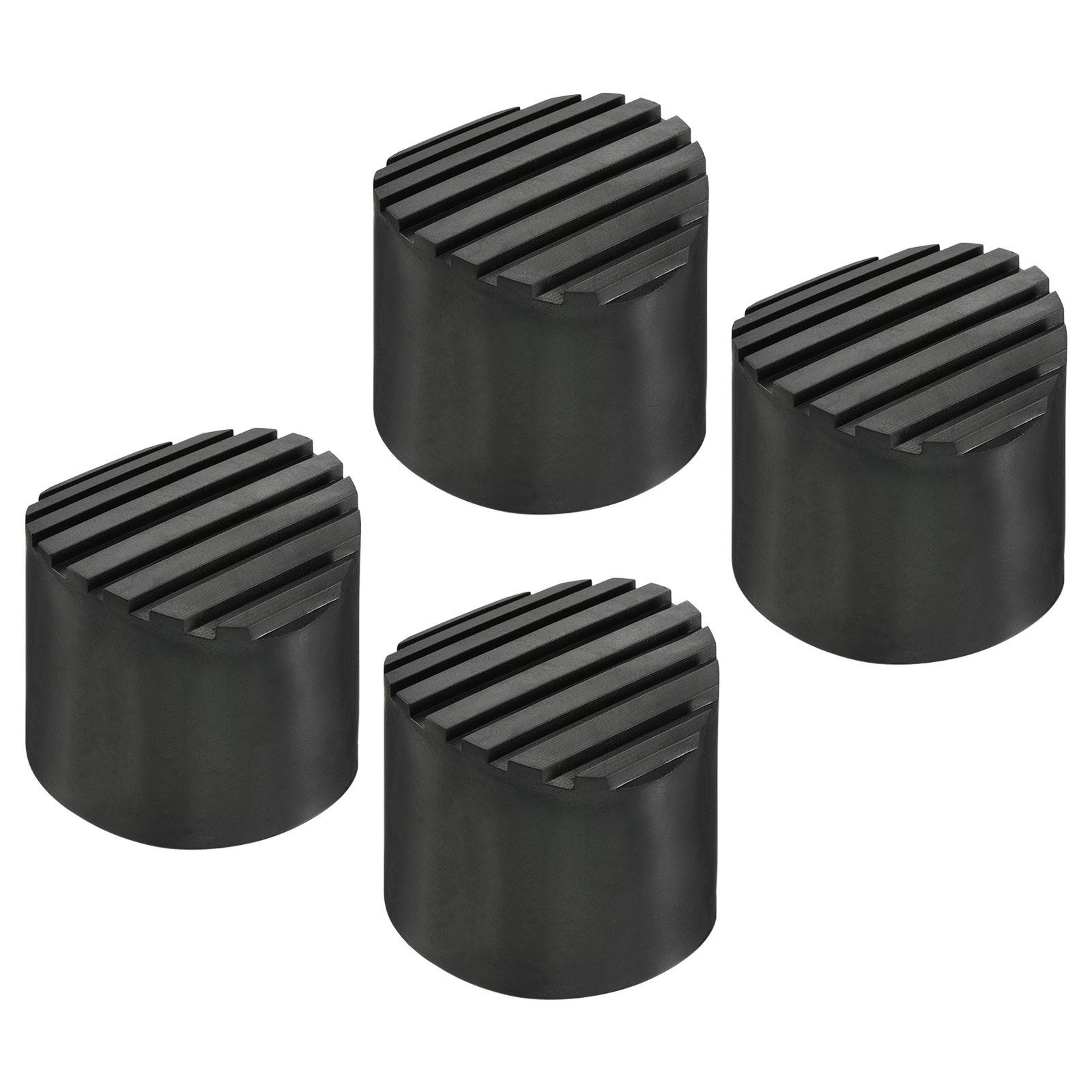 4Pcs 60mm ID Rubber Telescopic Ladder Non-Slip Feet Mat Pad Cover Cushion Black