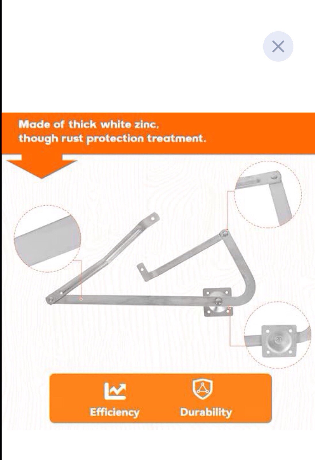 HECASA 55-2 Attic Ladder Hinge Kit for 2010+ Werner Mk 5, WU2210