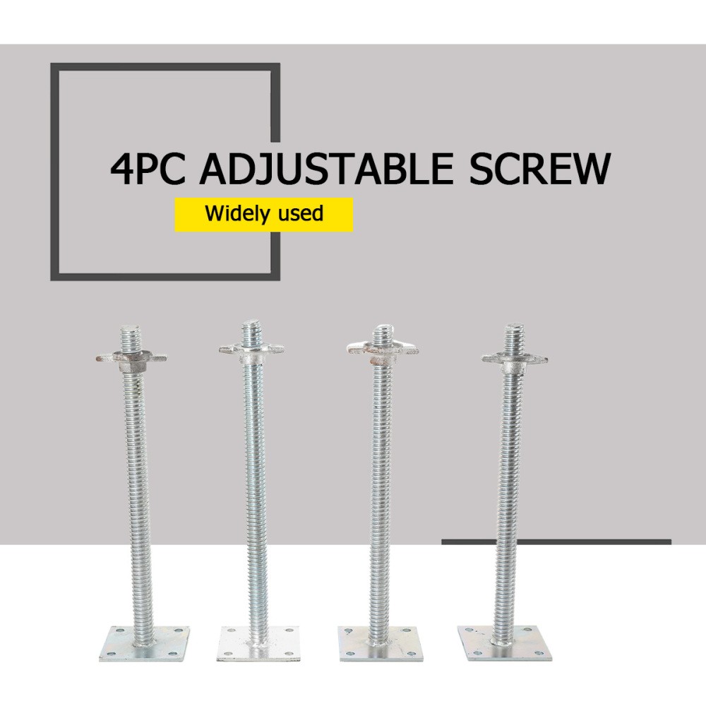 4pcs Adjustable Leveling Jacks 18inch Scaffolding Solid Screw Jack Alloy Steel