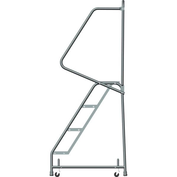 Ballymore H426r 5.7 Ft H Steel Rolling Ladder, 4 Steps, 450 Lb Load Capacity