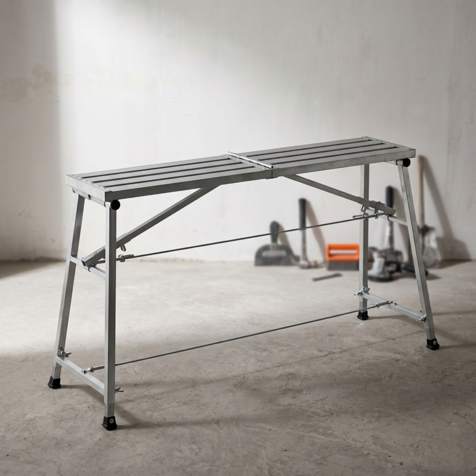 Portable Work Stage Heavy-Duty Scaffold with Carry Handles Easy to Store