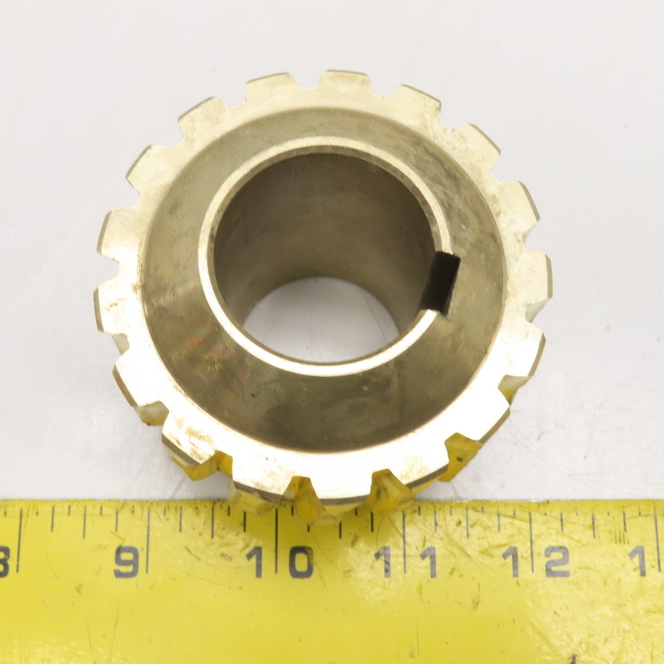 Brass Helical Drive Gear 35mm Bore 76mm OD 17 Tooth 64mm Long