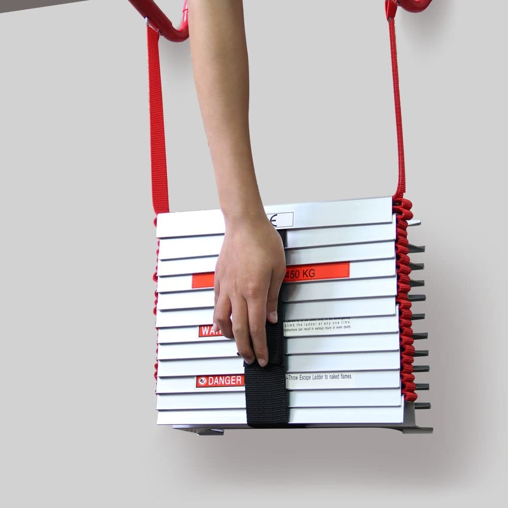 Hausse Retractable 2 Story Fire Escape Ladder 13 Feet 724190825600
