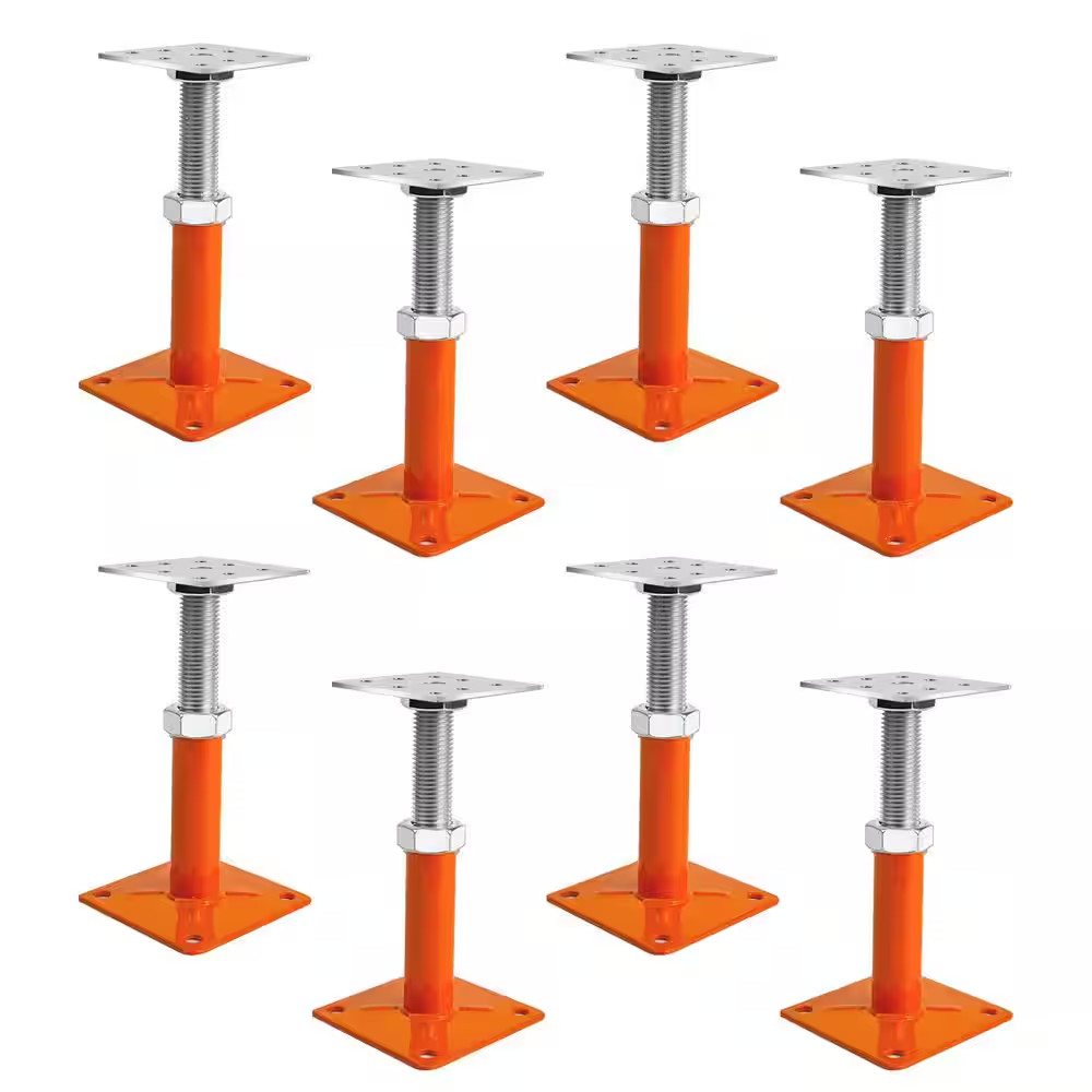Orange Alloy Steel Painted Surface 5 In.-8 In. Mini Screw Jack Post Adjustable D