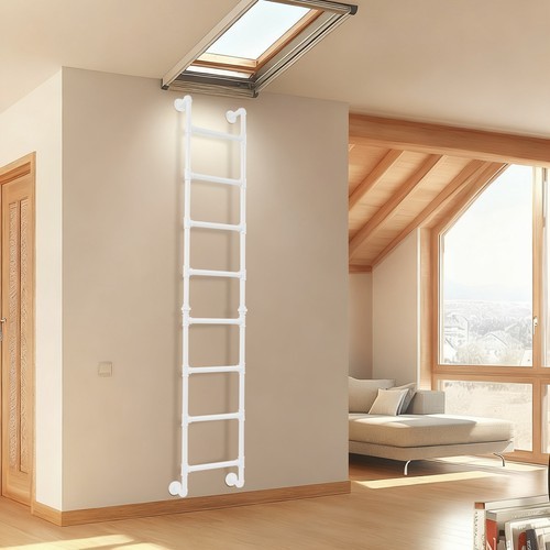 8-Step Ladder Bunk Bed Attic Ladder High Loft Attic Step Ladders Wall-mounted