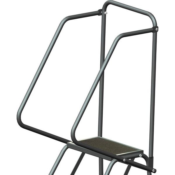 Ballymore H426r 5.7 Ft H Steel Rolling Ladder, 4 Steps, 450 Lb Load Capacity