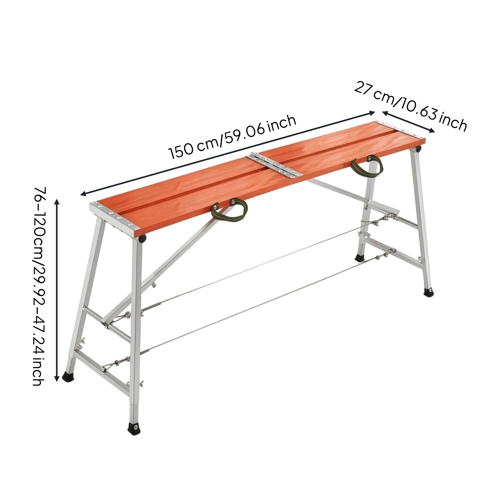 Portable Work Stage Heavy-Duty Scaffold with Carry Handles Easy to Store