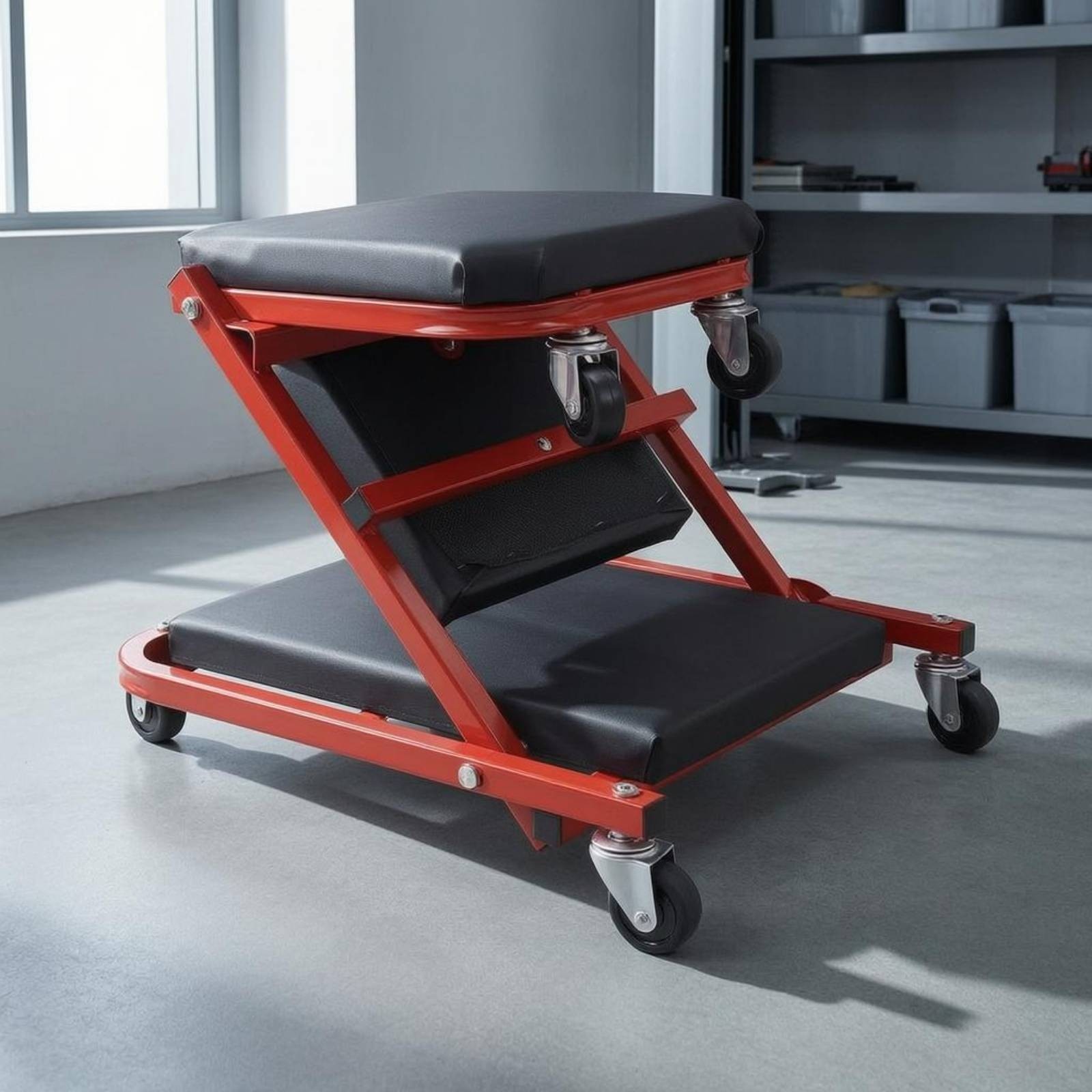 Z-Shaped Creeper Cushioned Two-Way-Use Creeper Seat for Mechanics