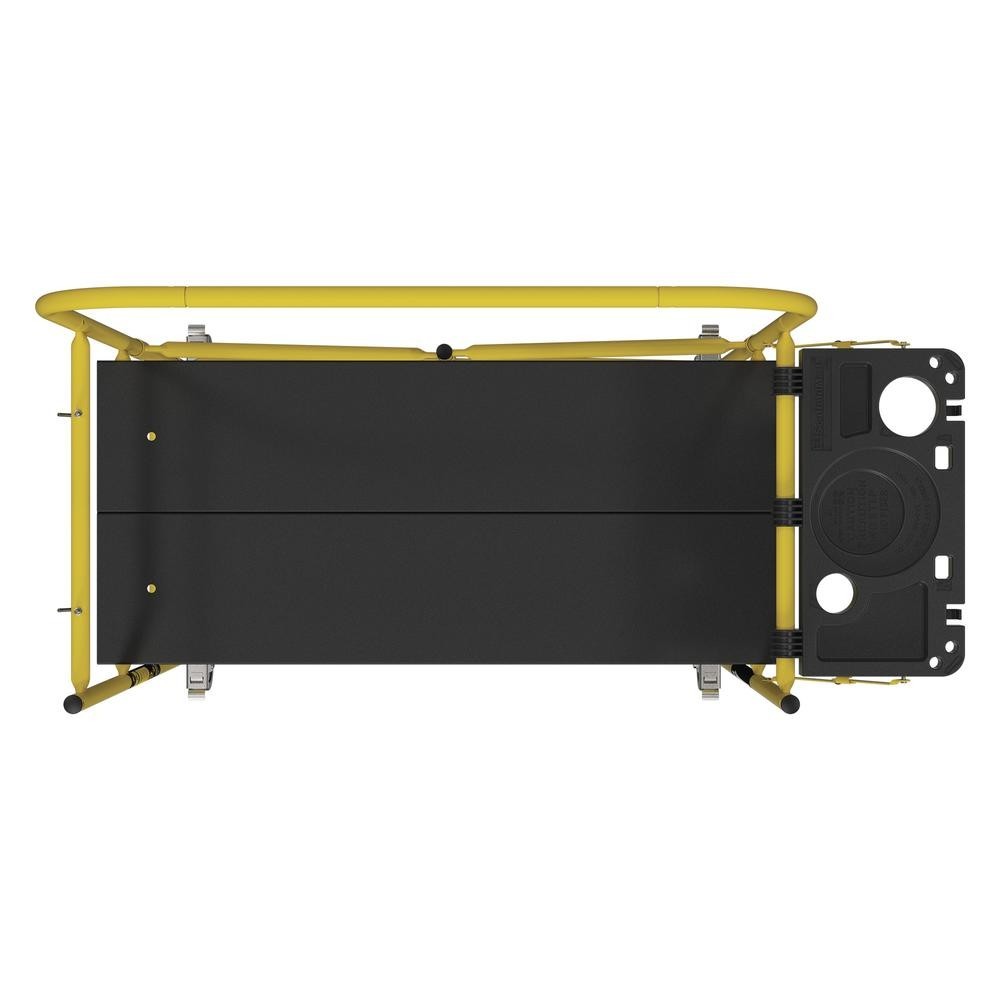 4′ Powder Coated Yellow Steel Rolling Scaffold Foldable Mobile Work Platform