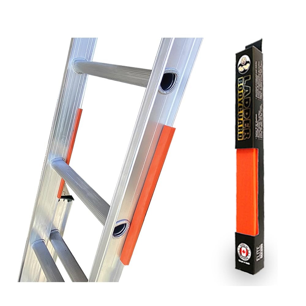 LADDER BODYGUARD Ladder Rail Covers for Gutters & 1″ wide Offset “T”, Orange