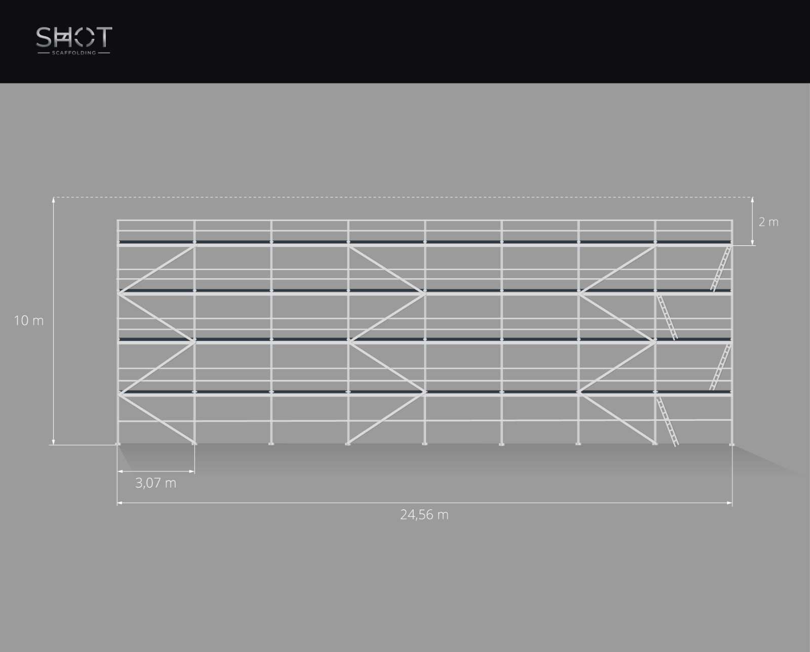 Aluminum scaffolding 255.42 sqm scaff 73 scaffolding Échafaudage…