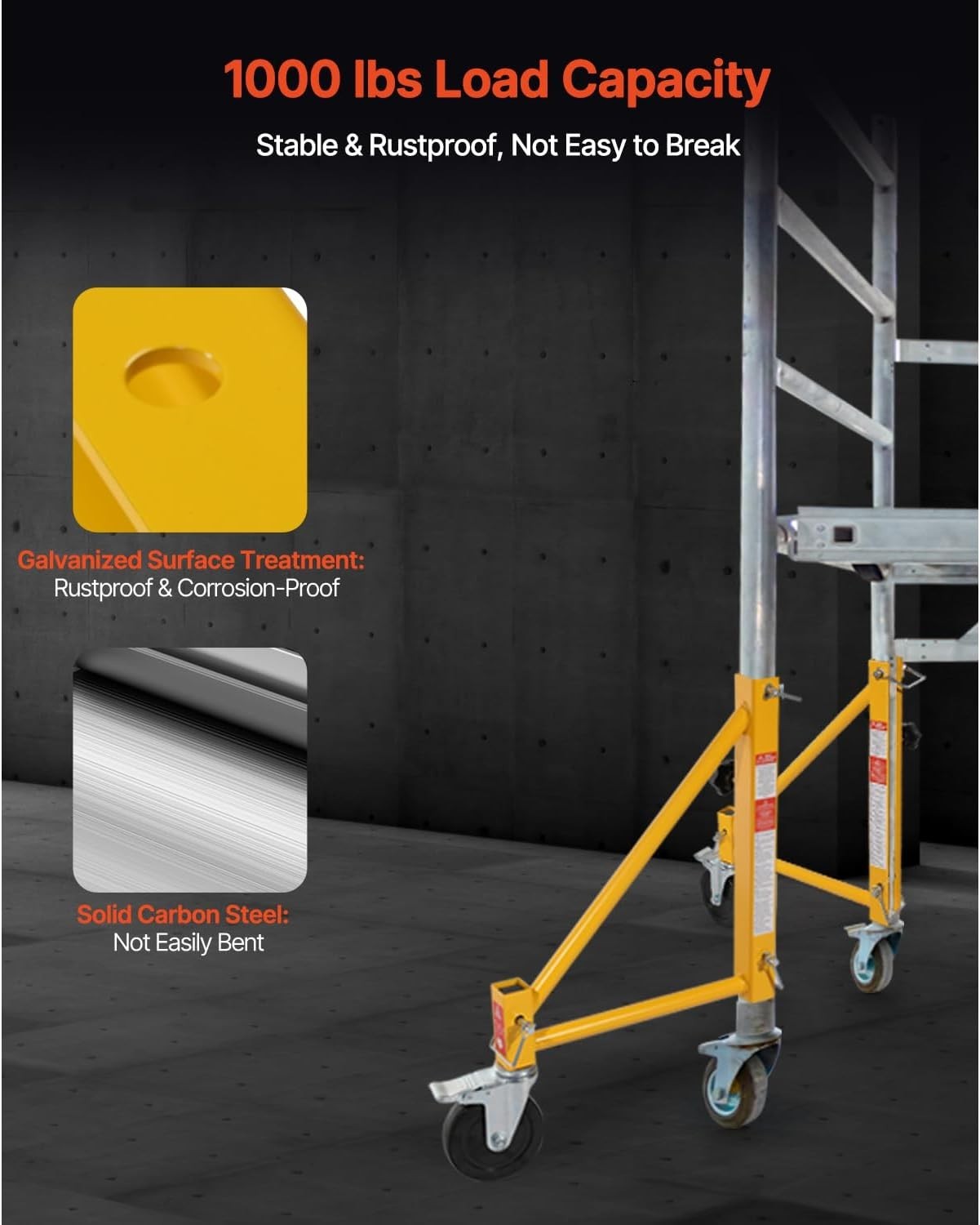 4-Pack Scaffold Outriggers, 1000 lbs Total Load Capacity Baker-Style Scaffolding