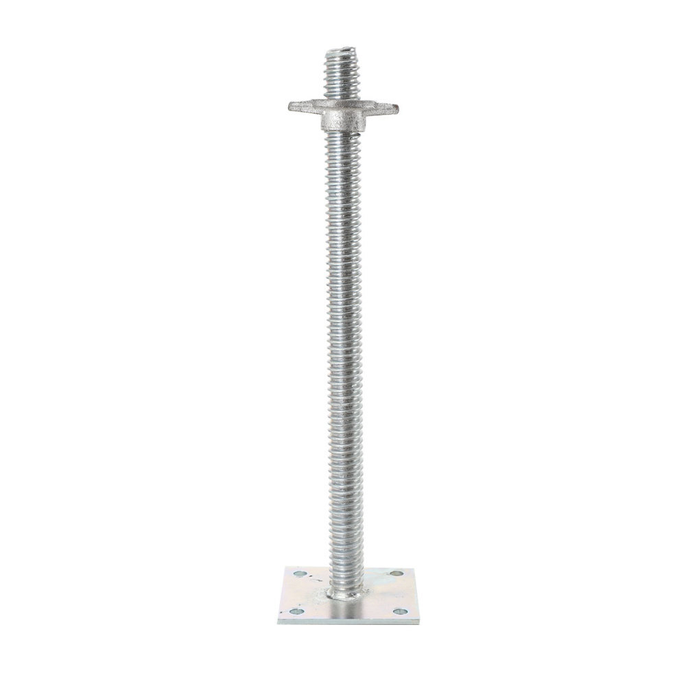 4Pcs Adjustable Leveling Jacks 18″ Scaffolding Solid Screw Jack with Base Plate