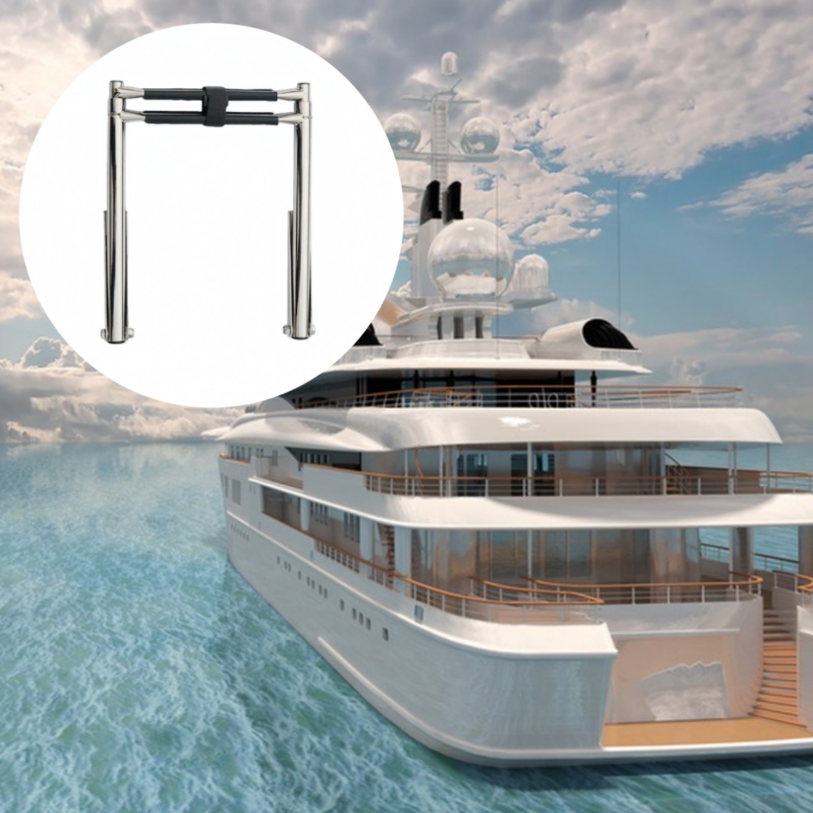 Telescoping Boat Ladder Compact Folding Boarding Ladder