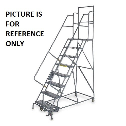 NEW! Tri-Arc 156 in H Steel Rolling Ladder, 12 Steps, 450 lb Load Capacity!!