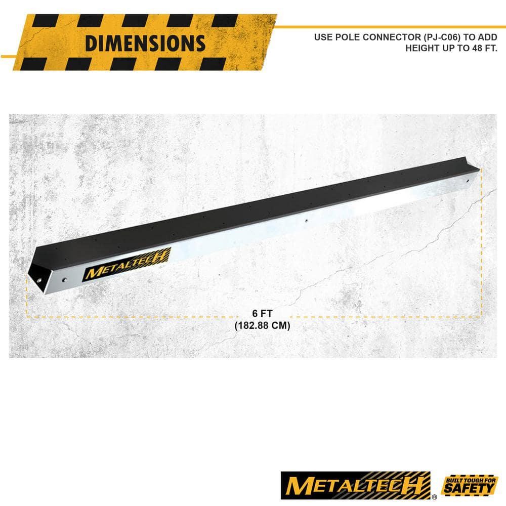 Metaltech 6 ft. Aluminum Pro Pole For Ultra-Jack Adjustable Scaffolding System