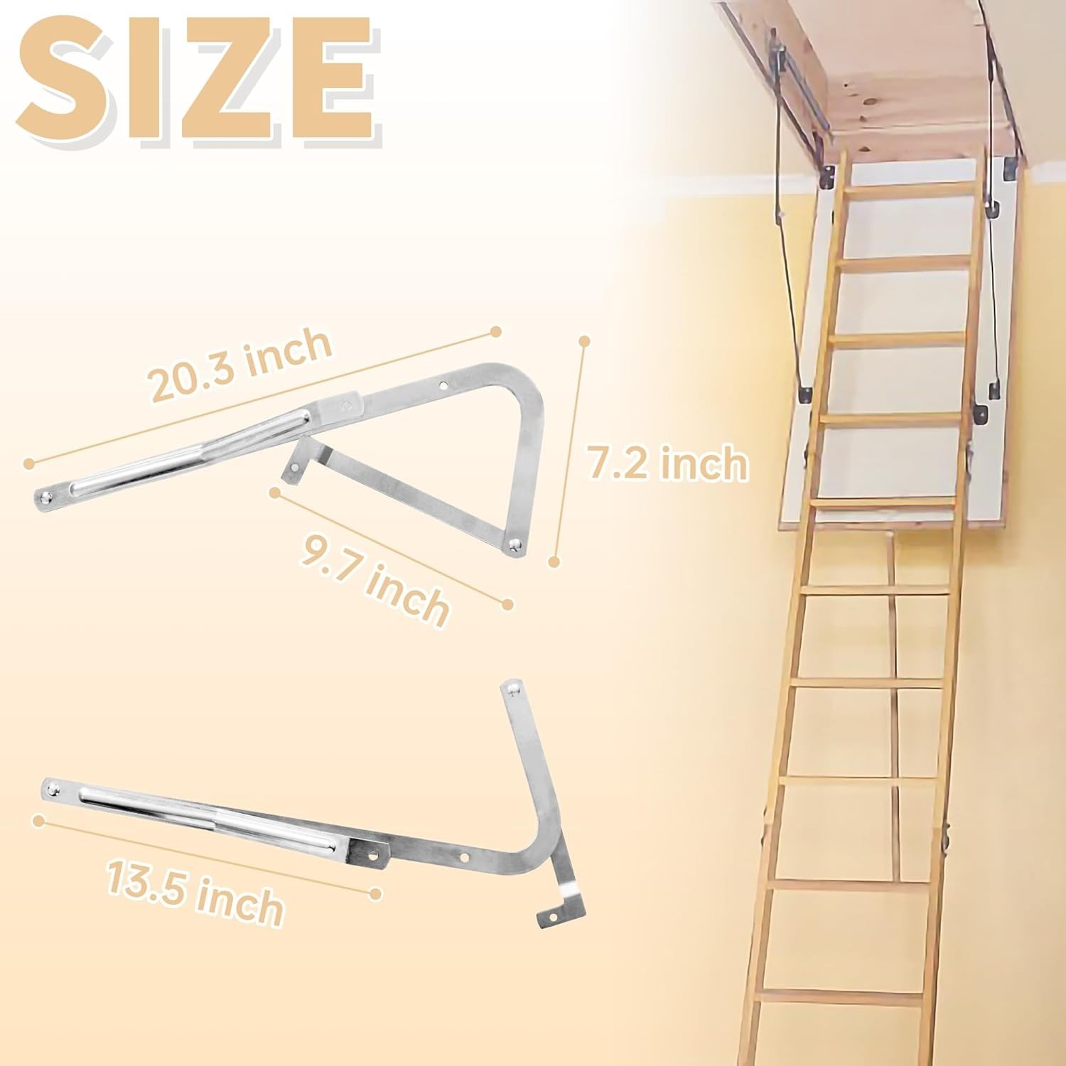 55-1 Attic Ladder Spreader Hinge Arms Compatible with 2006 and Older Werner M…