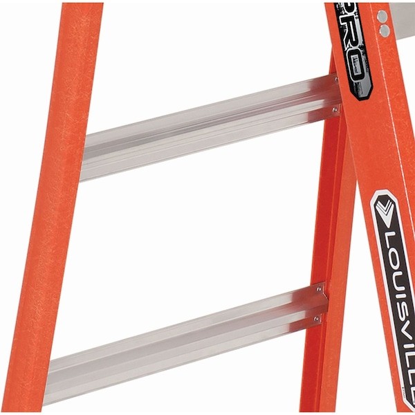 Louisville Fxp1704 6 Ft 0.25 In Fiberglass Platform Stepladder, 300 Lb Capacity