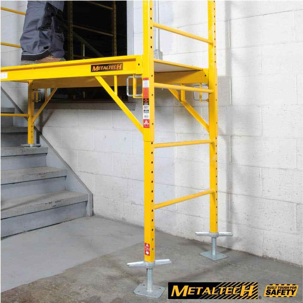 Scaffolding Leveling Jacks 12 in. Steel Safety Baker Style Platform (4-Pack)
