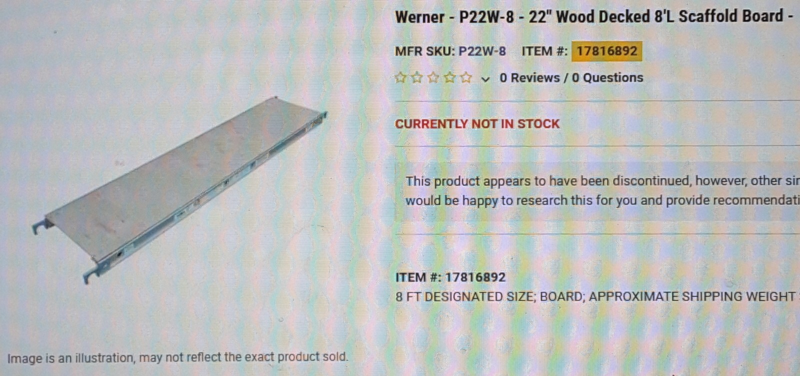 Used Werner Aluminum Scaffolding, being sold as one lot