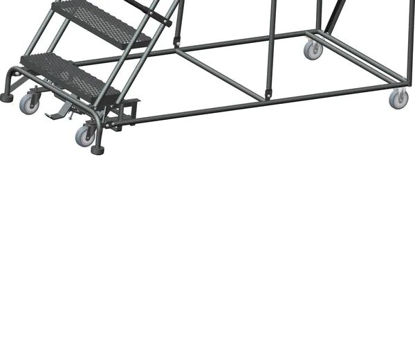 NEW! Ballymore 133in H Steel Ladder-10 Step Expanded Metal-450lb Load Cap!!
