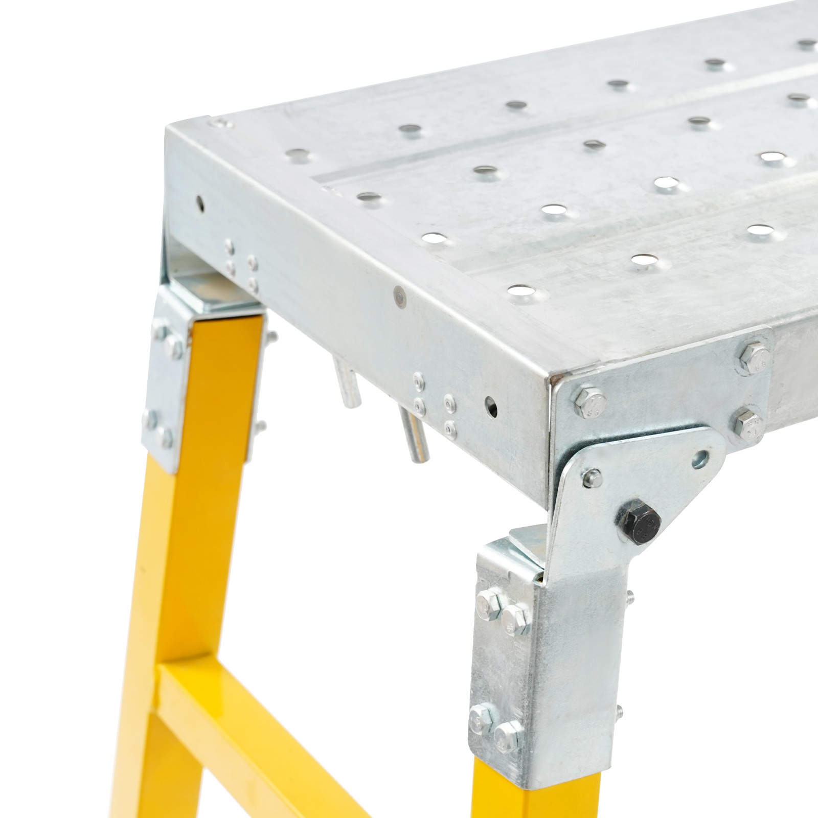 Portable Work Platform Adjustable Q235 Steel With Folding Legs Garage/office