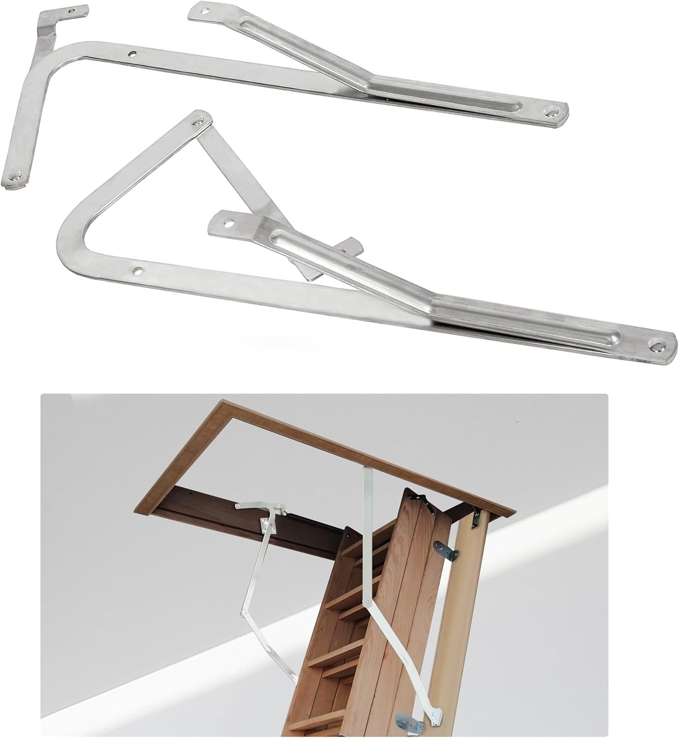 55-1 Attic Ladder Spreader Hinge Arms Compatible with 2006 and Older Werner M…
