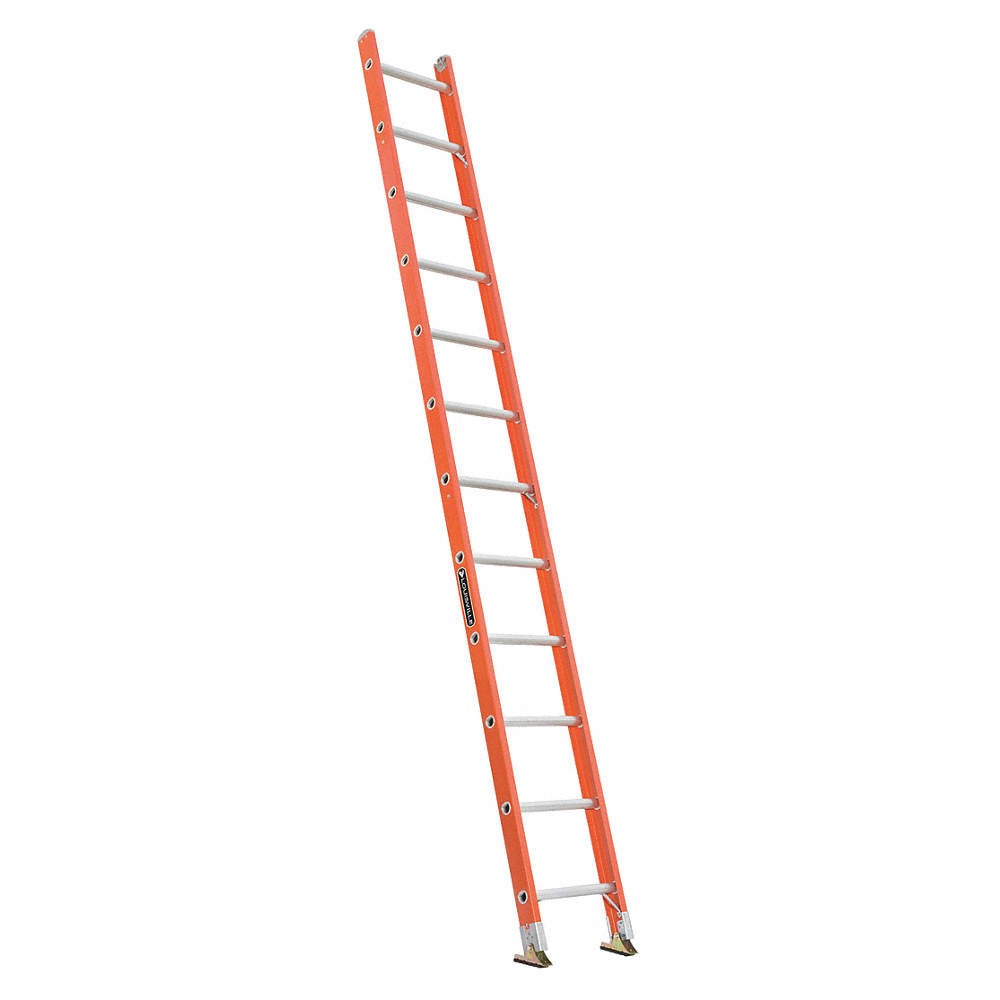 LOUISVILLE LADDER FE3112 Straight Ladder,12 ft.,300 lb.,Fg 36Y417