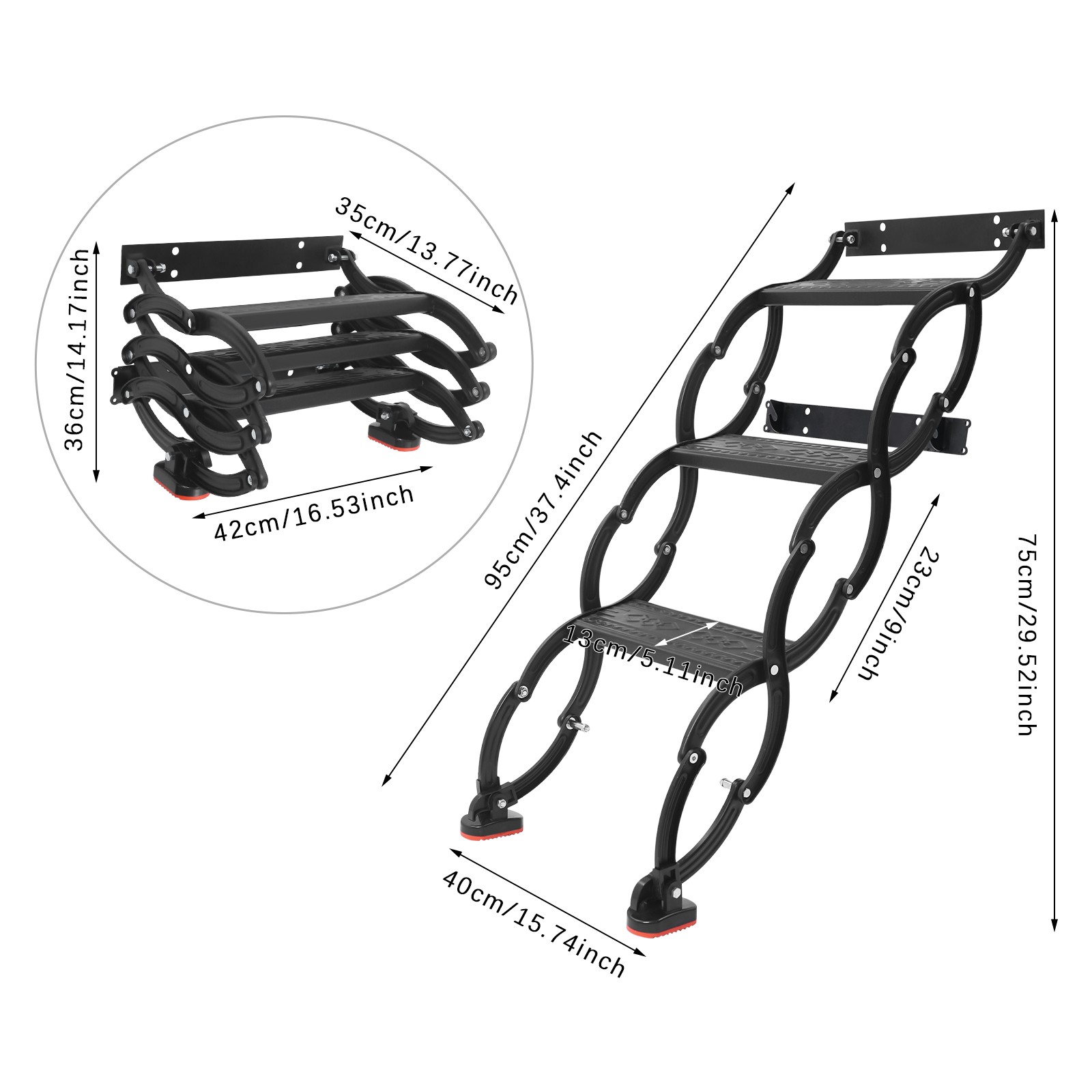 Folding Ladder Telescoping Step Ladders Retractable Wall Mounted Folding Stair