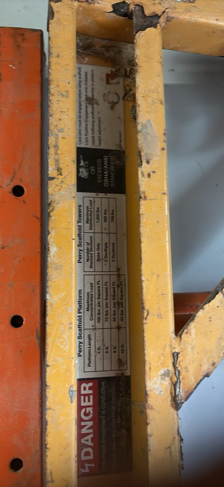 LOCAL PICKUP- Perry Scaffolding Rolling mobile wheels set construction equipment