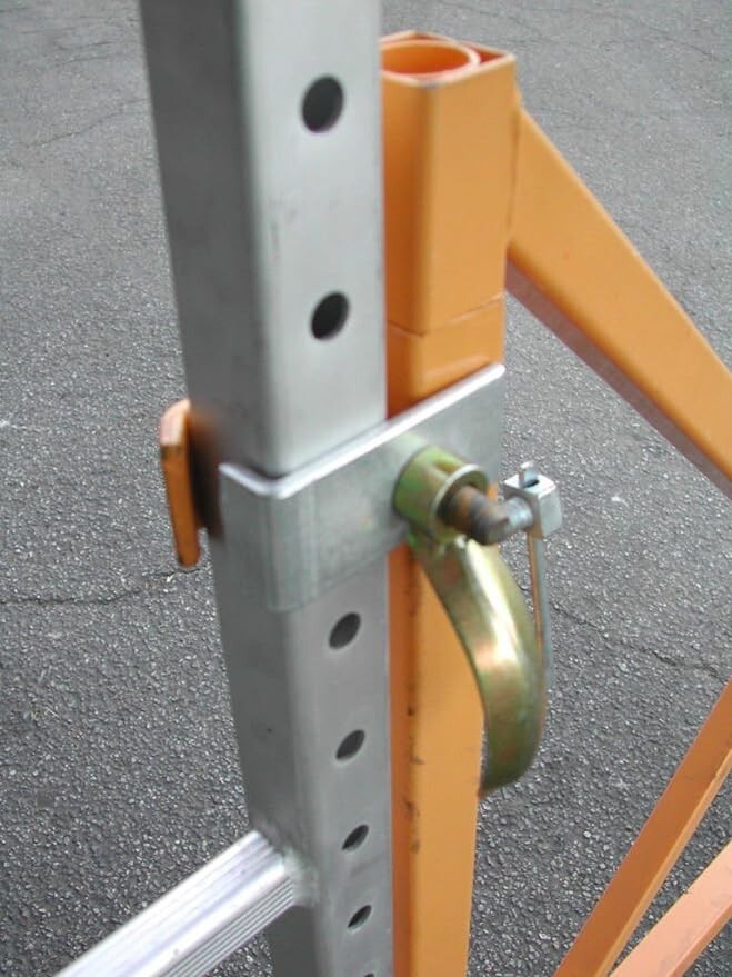 “BM” 18 FT SCAFFOLDING SET w/36″outriggers,GuardRail, Safety Hatch Platforms