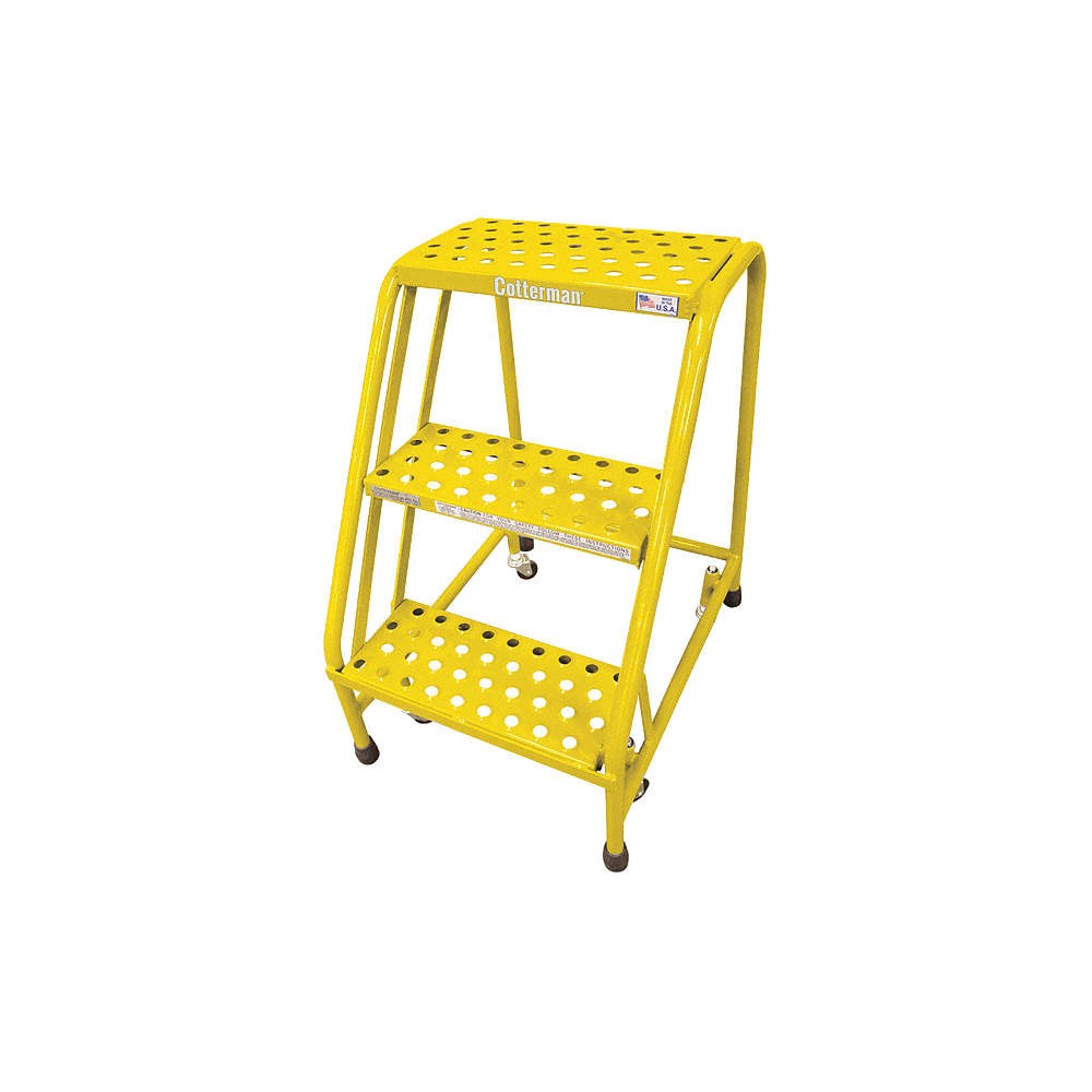 COTTERMAN Rolling Ladder,Steel,30In. H.,Yellow 21UP61