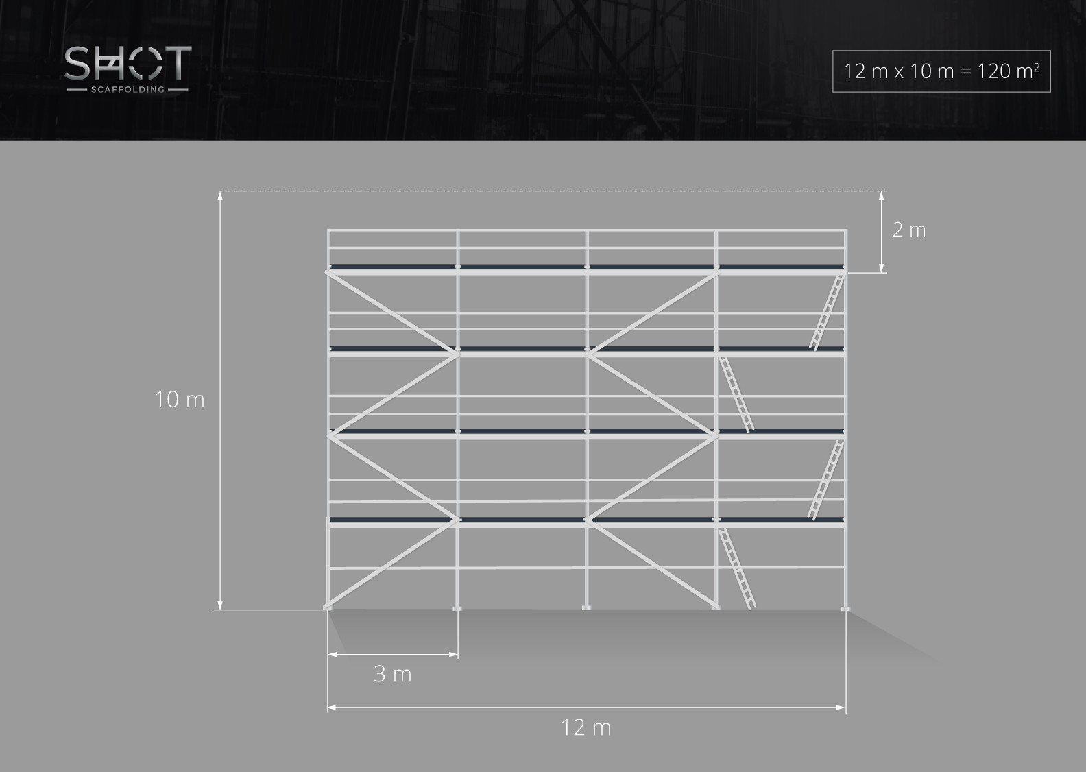 125m² Scaffolding Scaff 74 Échafaudag Frame Lešení Wooden Floor