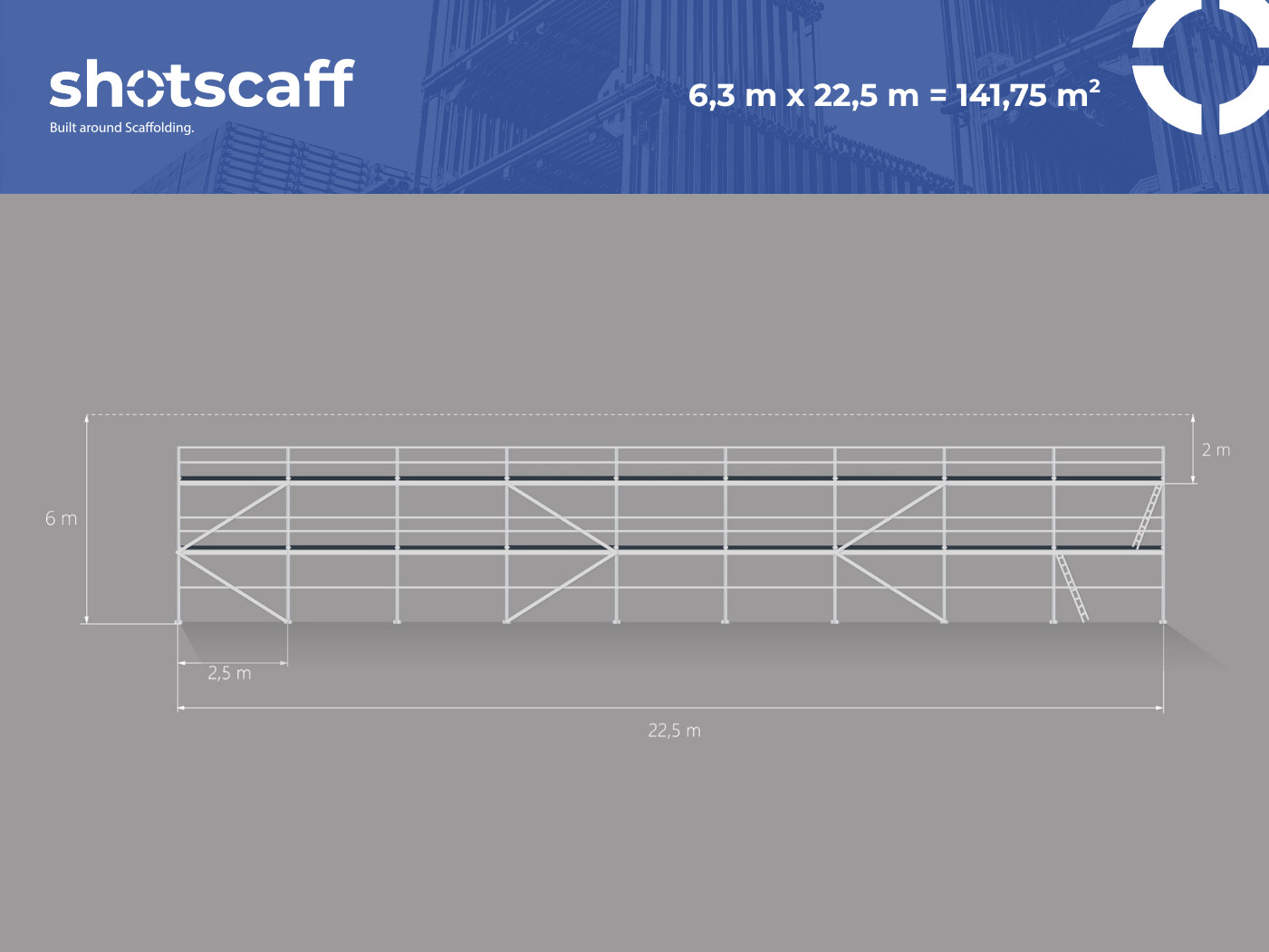 Scaffolding system set for facade 141 m2 wooden floor 2.5 m scaff 74 free shi…