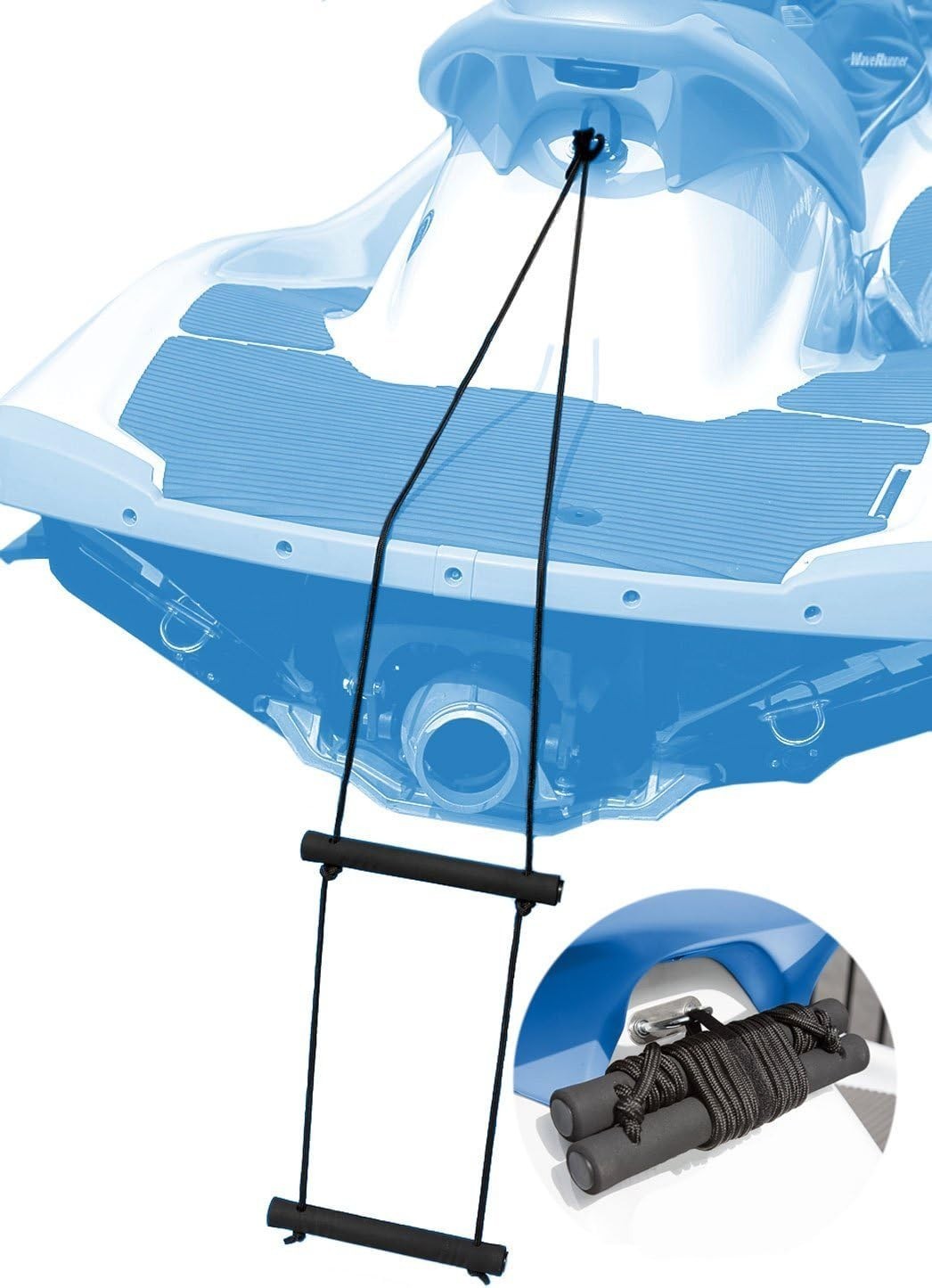 Compact EZ Riser Boarding Ladder – Universal Fit for Safe Watercraft Re-boarding