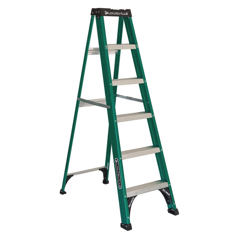 LOUISVILLE LADDER FS4006 Stepladder,Fg,6 ft.,225 lb. 36Y483