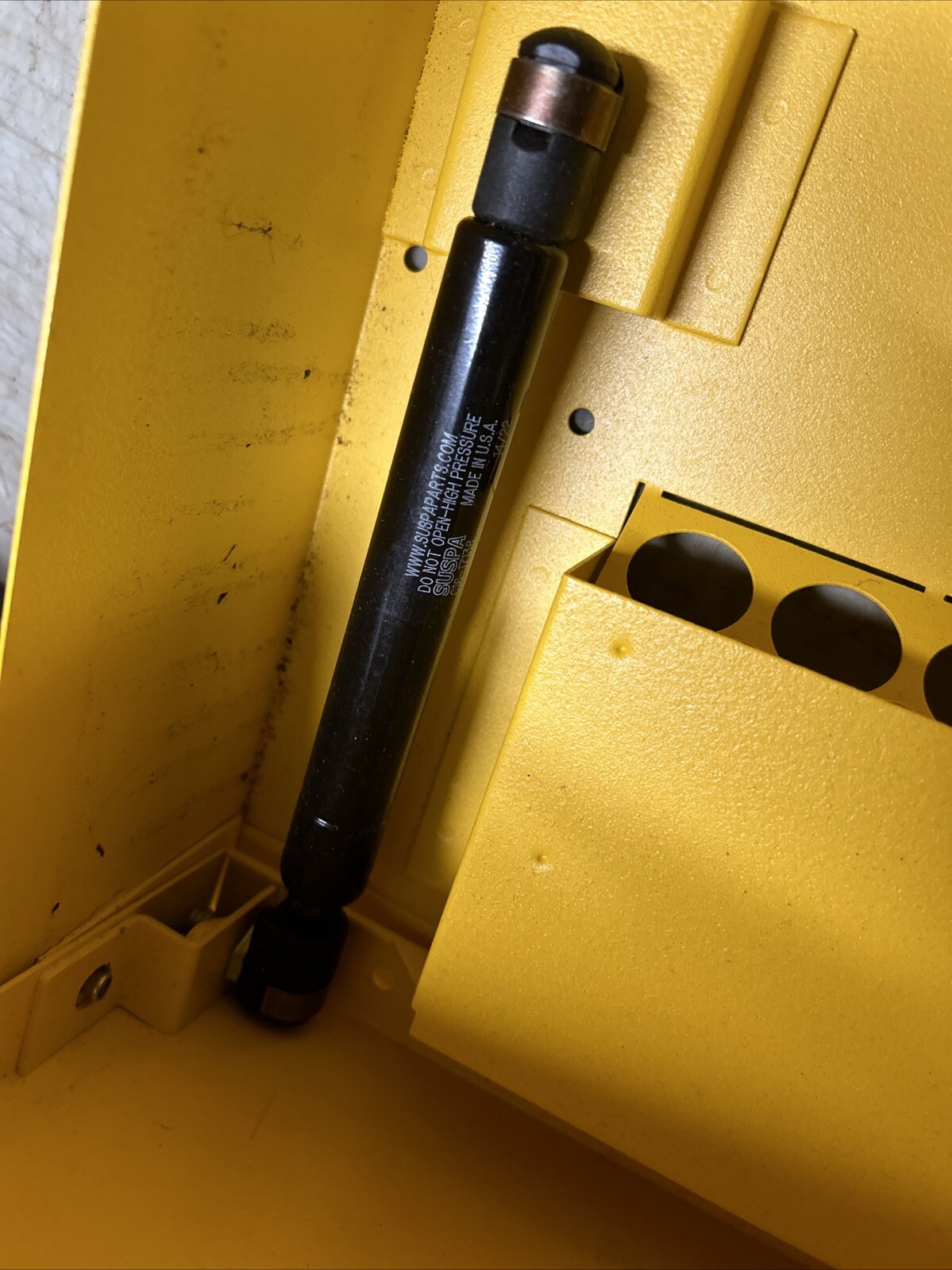 WALLWRITE WW-100SC-T93 Wall Mounted Desk, 20×13-1/2×3-3/8 In, Yellow with key