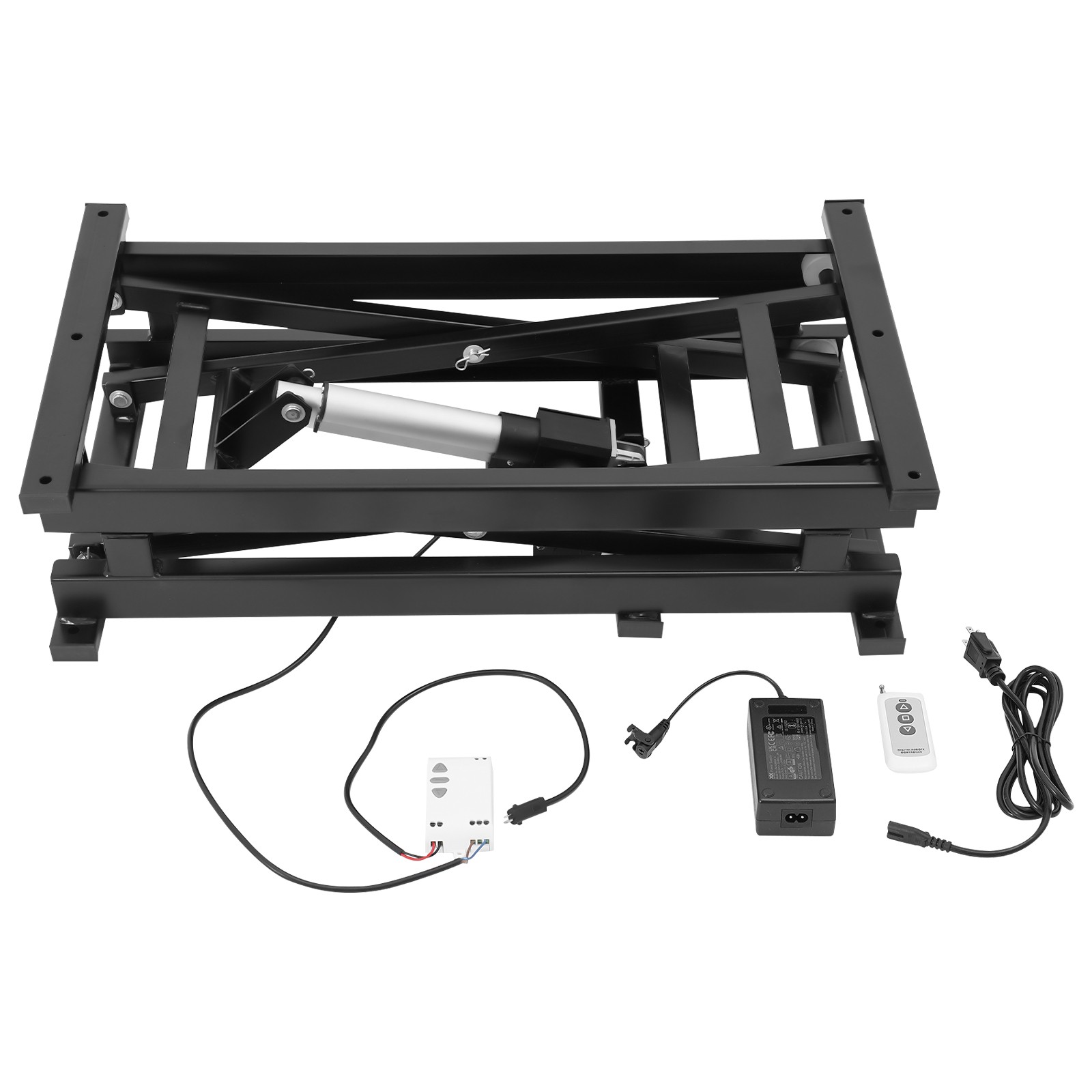 Electric Lift Table Single Scissor Lifting Platform 350lbs Remote Control NEW