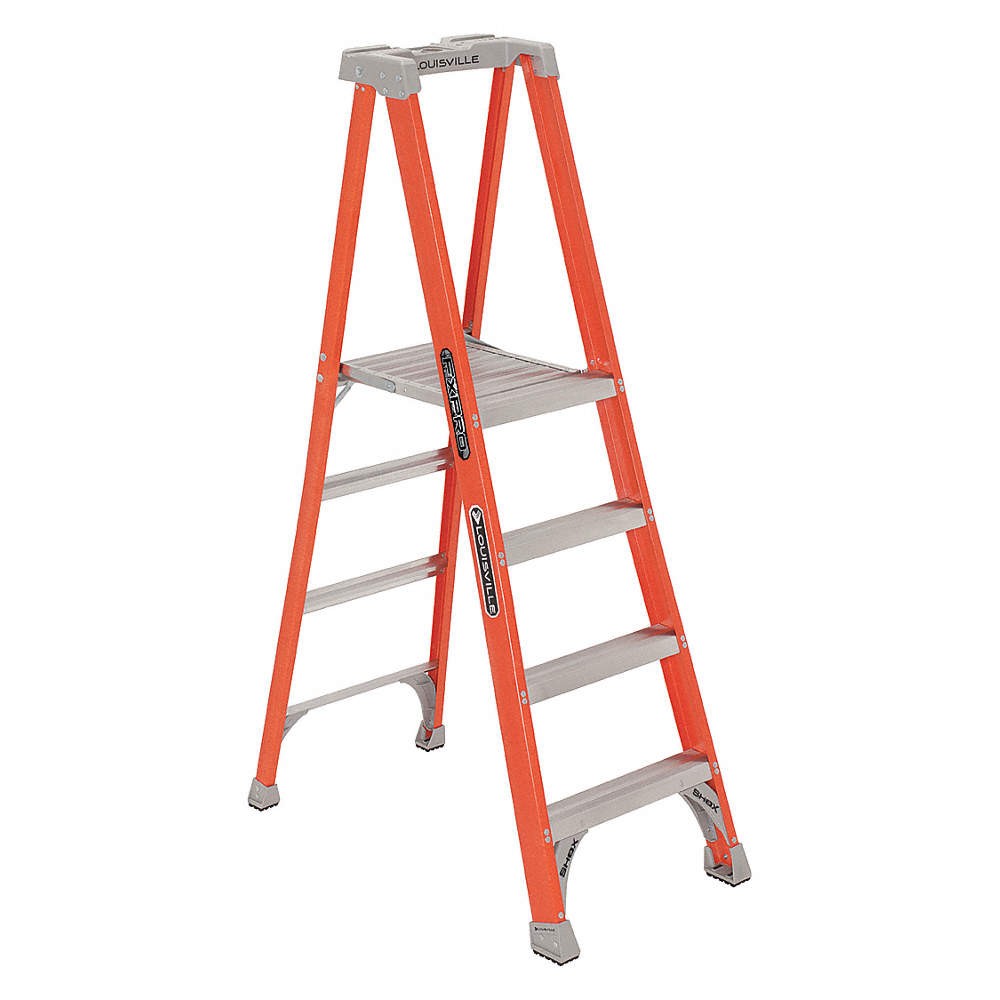 LOUISVILLE FXP1704 Platform Stepladder,6 ft. 3″,300 lb. 32TM10