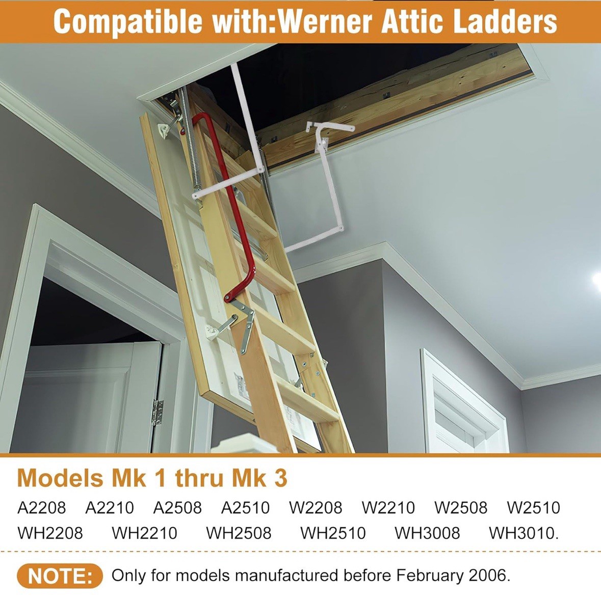 Attic Ladder Spreader Hinge Arms For 2010 Mk 5, WU2210, W2210, W2208