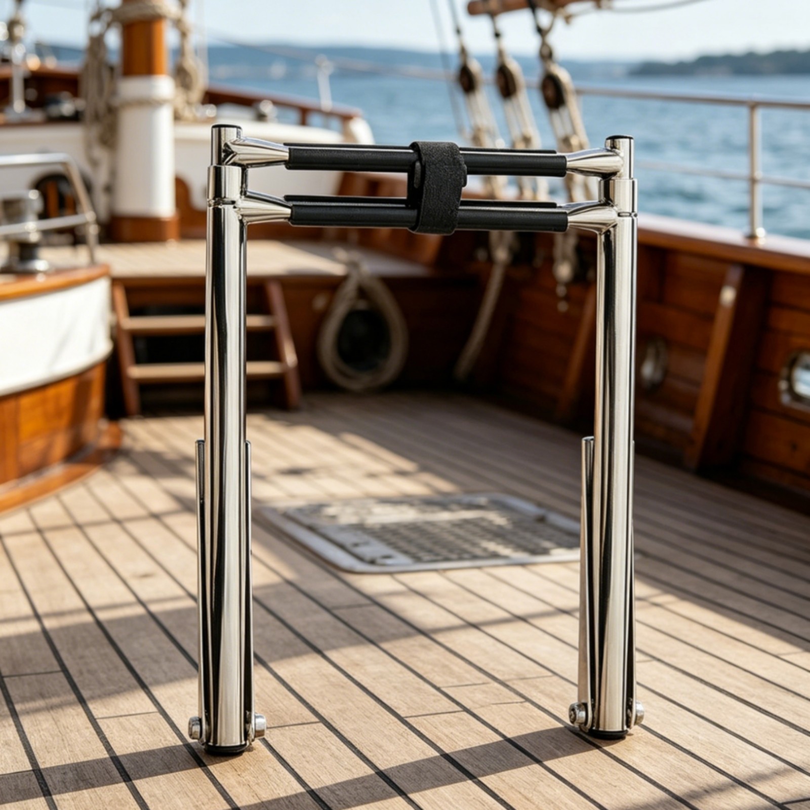 Telescoping Boat Ladder Compact Marine Hardware Easy to Install for Yachts
