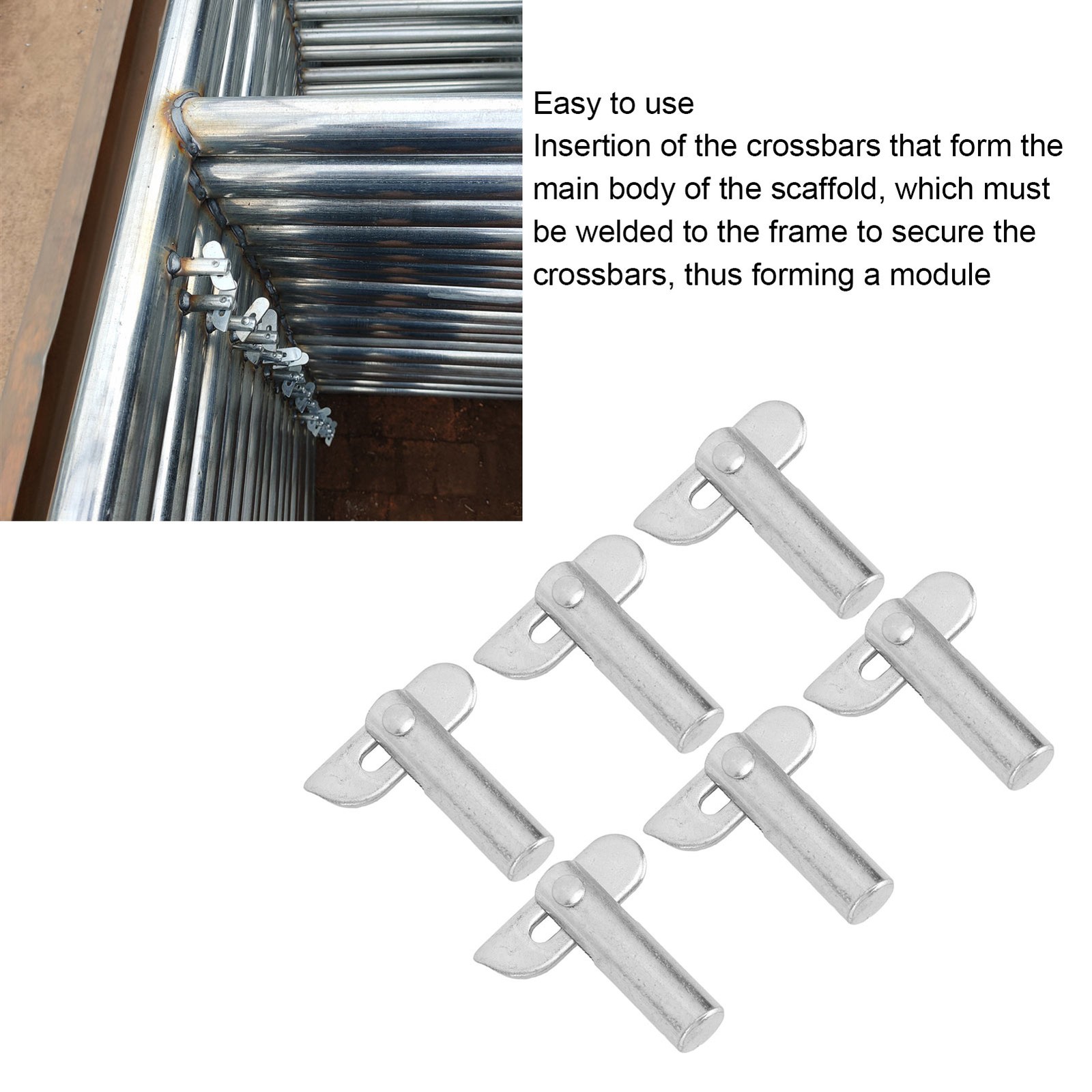 50Pcs Mobile Scaffolding Joint Connecter Point Bar Galvanized Scaffolding Lo DSO