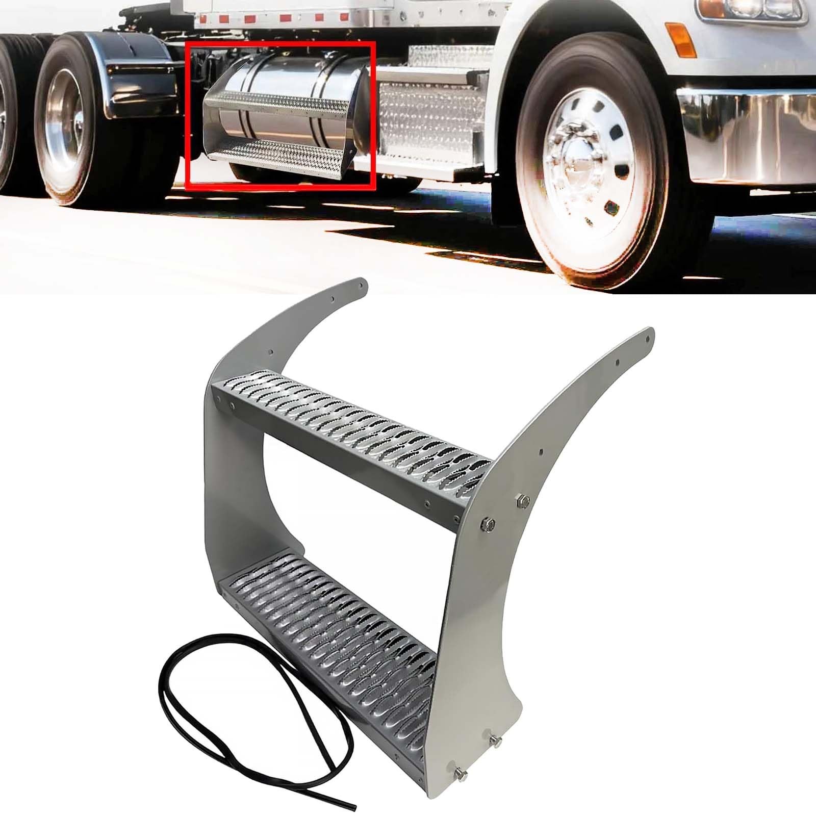 26″ Universal Aluminum Non-Slip Fuel Tank Step w/ Mounting Hardware