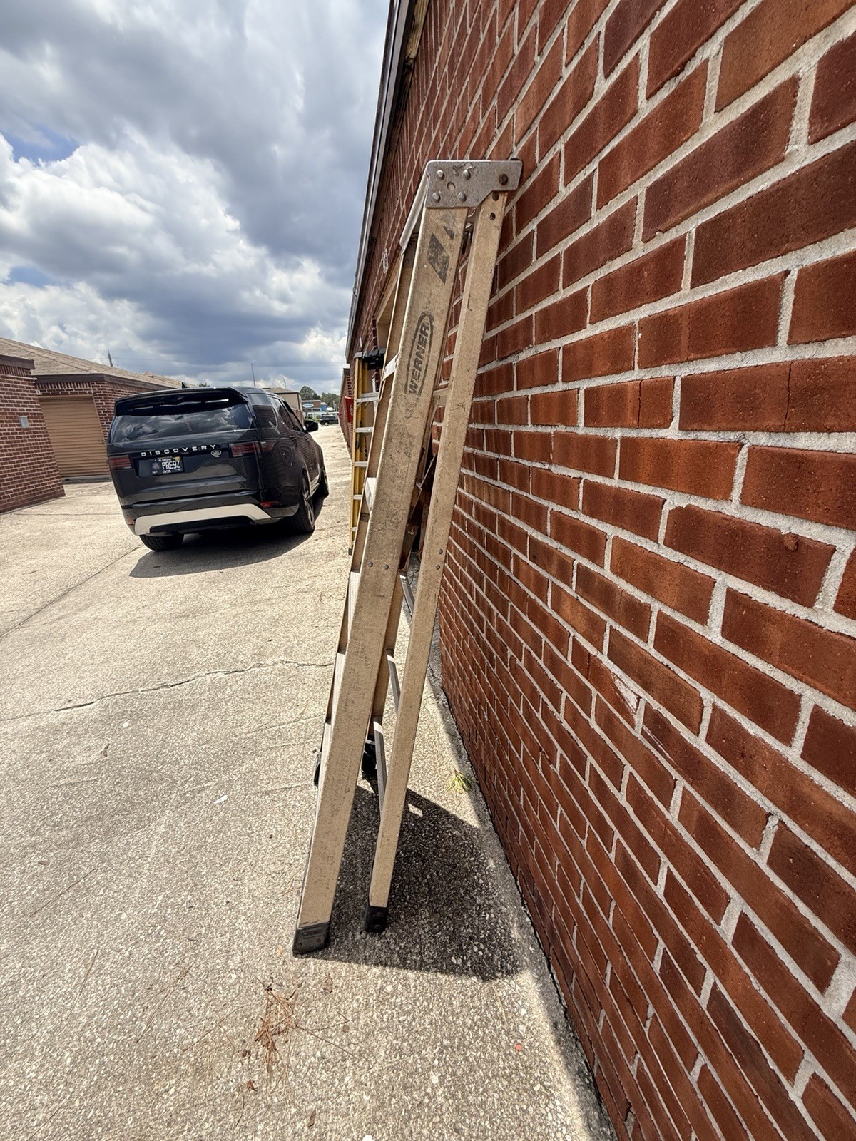 Werner Step Ladder Aluminum Folding A-Frame Step Ladder Silver 6’