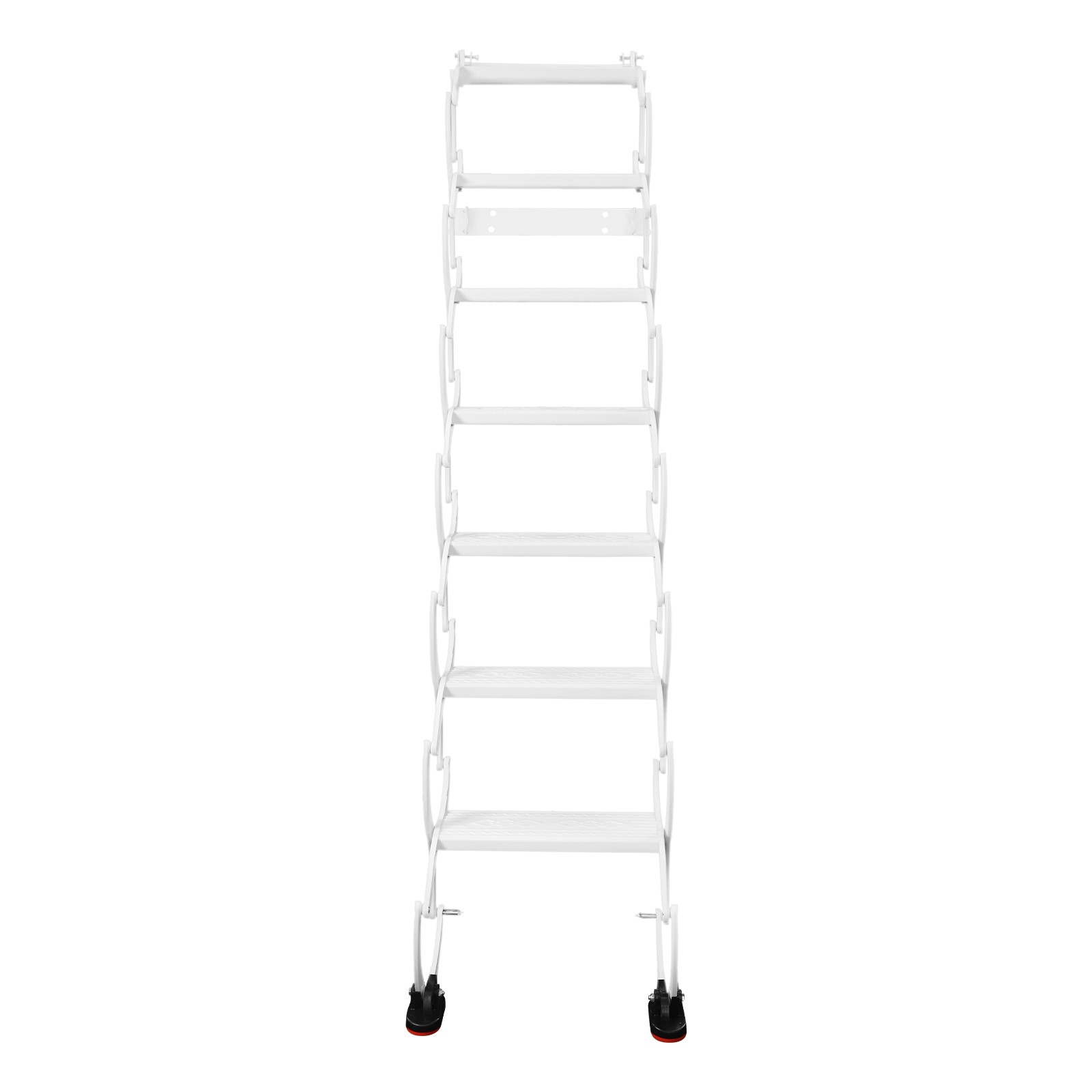 7-Steps Villa Retractable Folding Stair Wall Mounted Folding Ladder Step Ladders