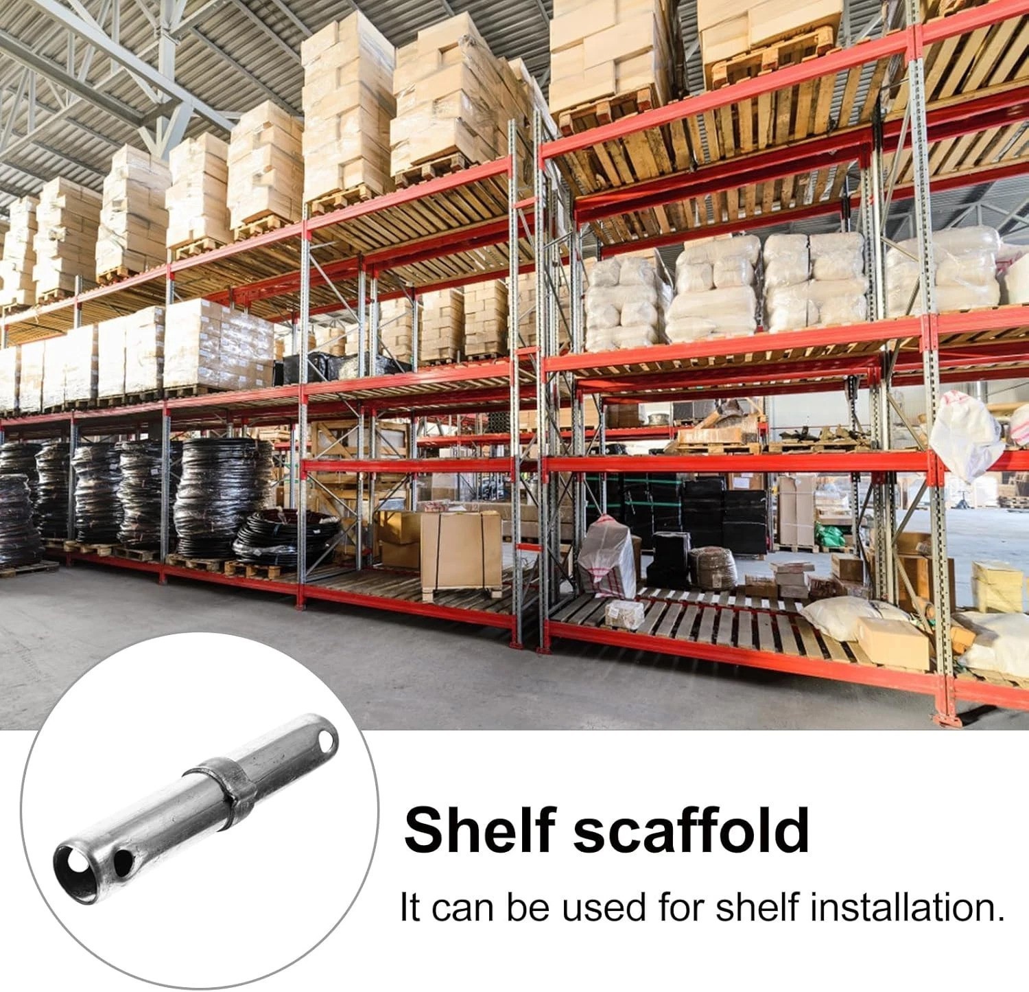 Alloy Steel Scaffolding Pins Set of 6 – Spring Locking Coupling, 1.39 in