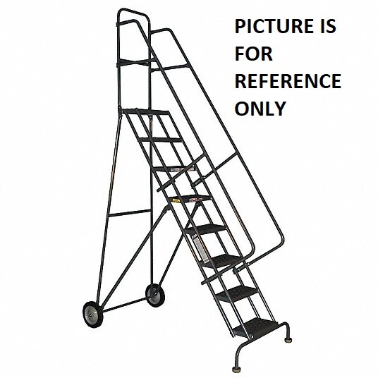 NEW! Tri-Arc 136 in H Steel Tilt and Roll Ladder-10 Steps-450 lb Load Capacity!!