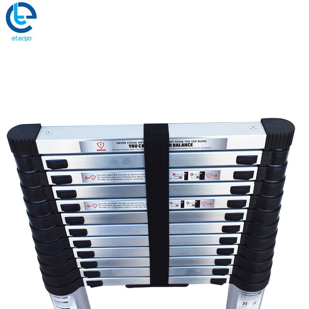 12.5 Feet Aluminum Flexible Expansion Telescopic Step Ladder Extension Ladder