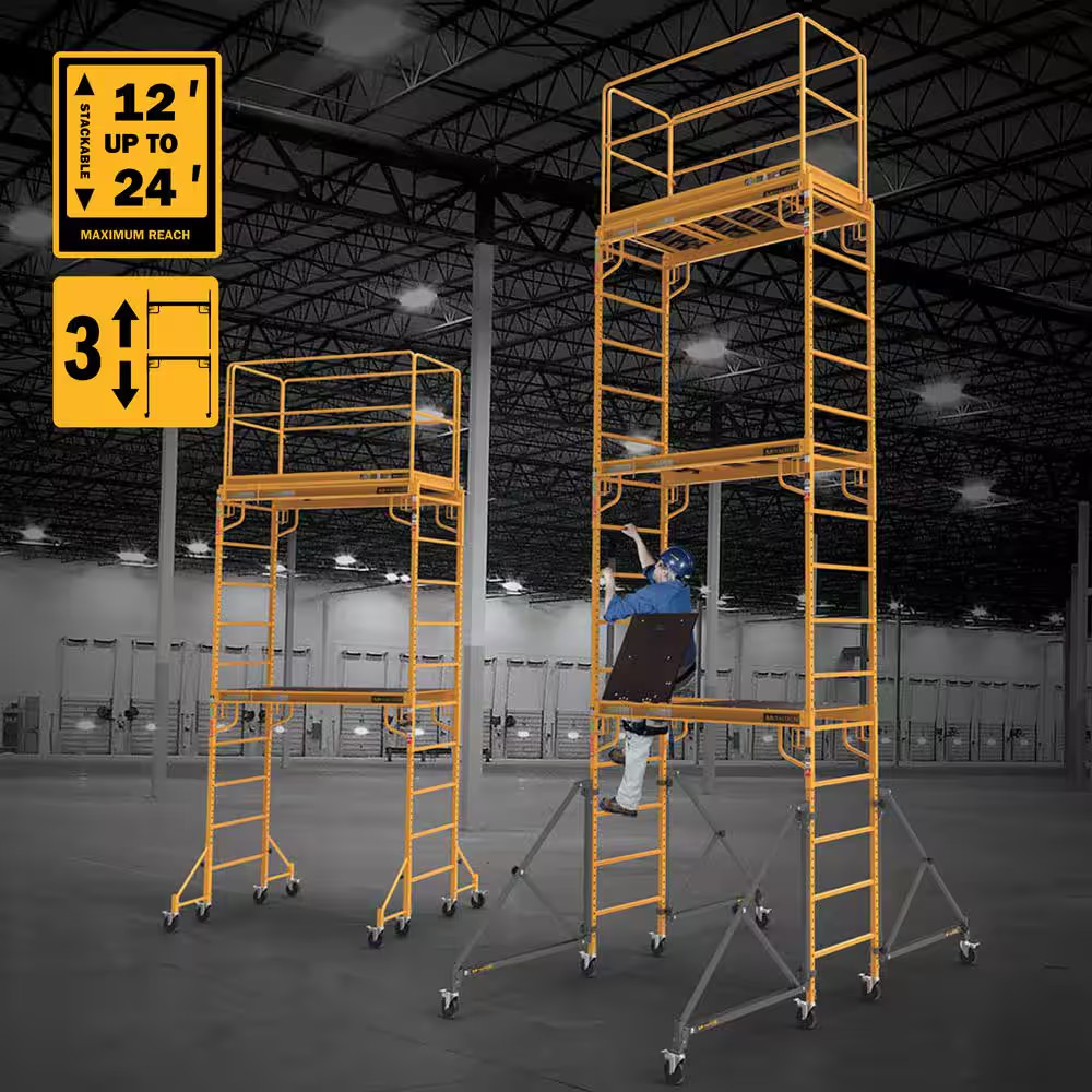 Safeclimb 6 Ft. Baker Scaffold with Platform and Included Trap Door, 1250 Lbs. L