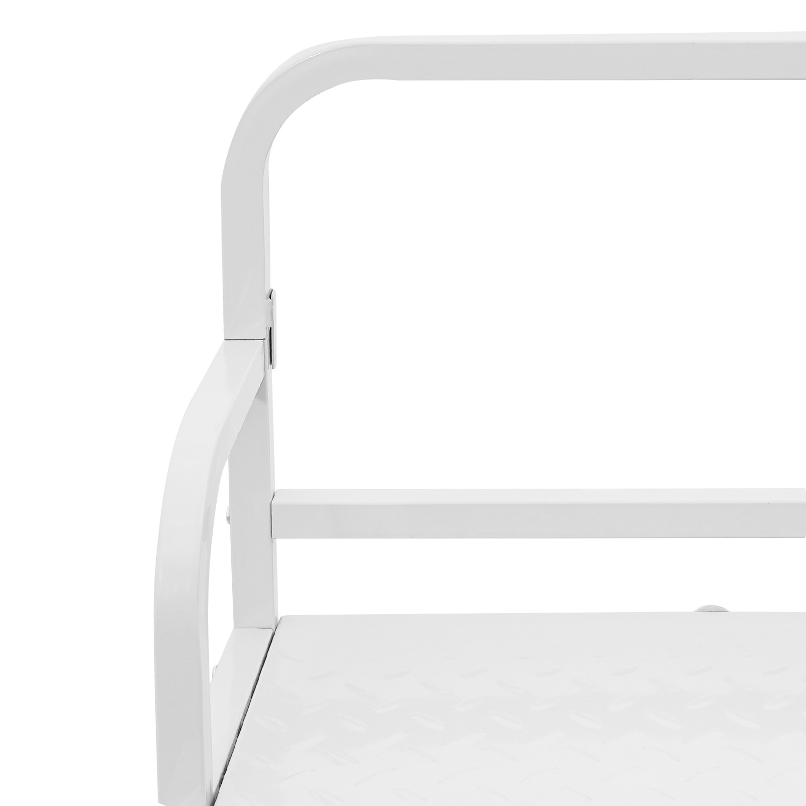 White Stair With Wheels Industrial & Warehouse 4-step Stair Rolling Stair